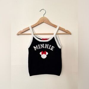 Disney x Forever 21 Girls Black and White Soft Knit Tank Top